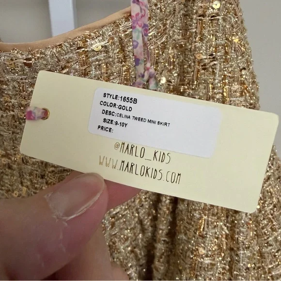 MARLO CELINA TWEED MINI SKIRT SIZE 9-10 - Picture 4 of 8